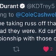 Illustration for article titled Either Kevin Durant Refers to Himself in 3rd Person, or He Has Another Twitter Account He Uses to Defend Himself